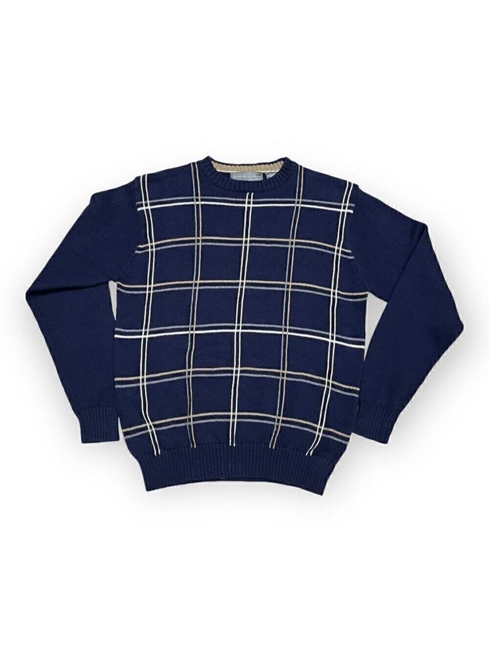 Oscar De La Renta Luxury Designer Knit Mens Sweater - Mens Large
